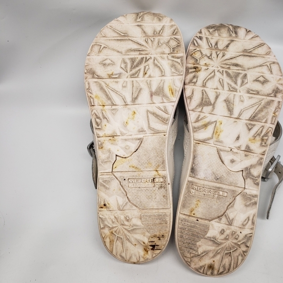 Merrell Select Move Slip On Y Strap Leather Sandal Size 10 Adjustable St… - Picture 12 of 14